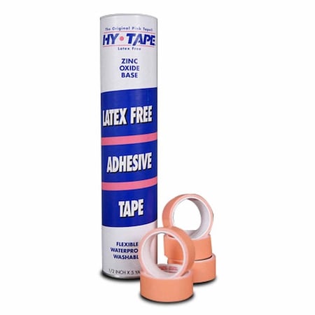 Hy-Tape Waterproof Medical Tape Pink 1 Inch X 5 Yard Zinc Oxide Adhesive Zinc Oxide NonSterile, 12PK 10LF